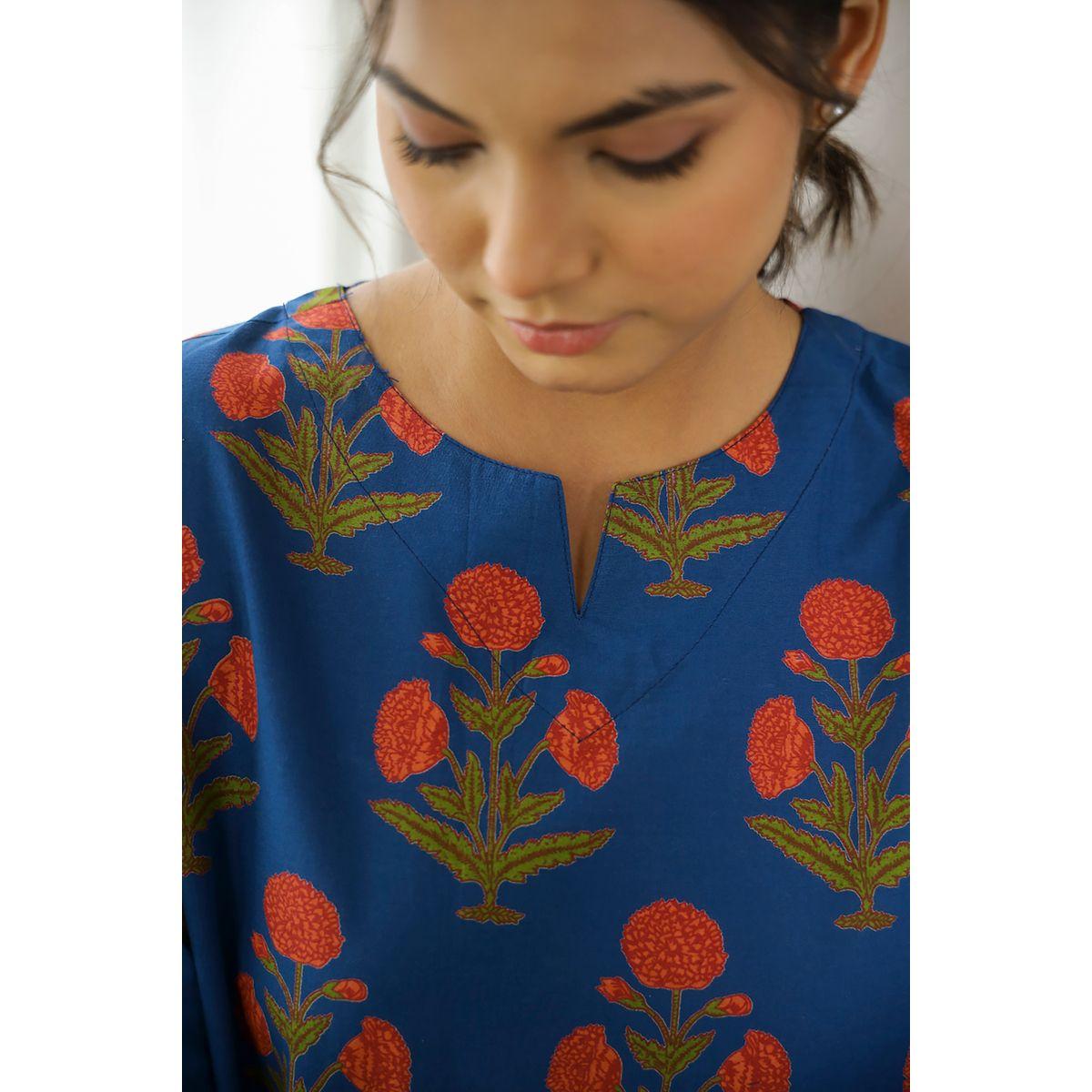 Sanskrutihomes X Styli  All Over Floral Print Longline Top & Wide Leg Pants Co-Ord-women-clothing-coordsets-image-6