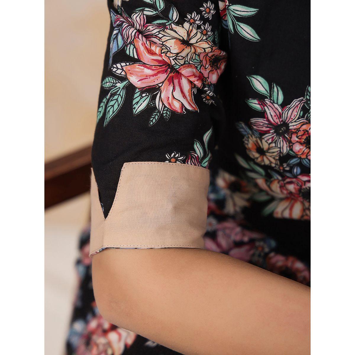Sanskrutihomes X Styli  Floral Print 3/4 Sleeves Shirt & Pants Co-Ords-women-clothing-coordsets-image-9