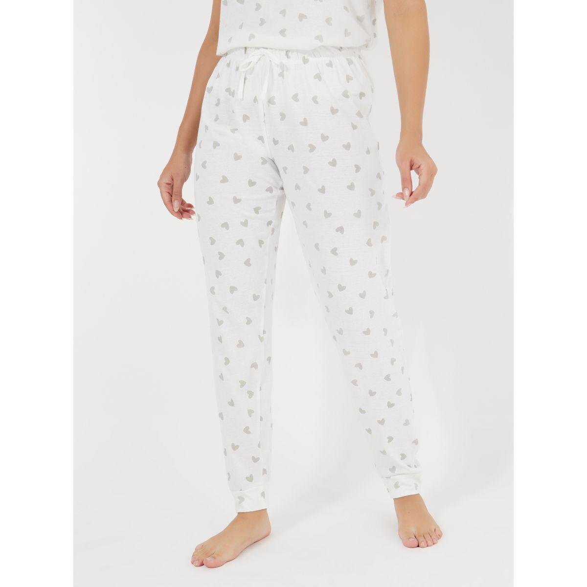 طقم من بنطال بيجاما مع تيشيرت مطبع بالكامل-women-clothing-nightwear-pyjamas-longsets-image-6