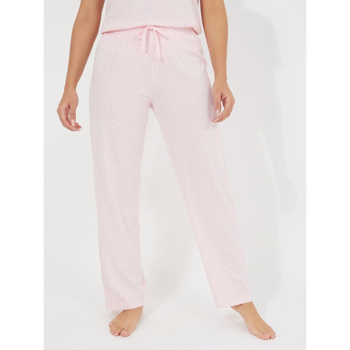 Styli Unwind All Over Polka Dot T-Shirt & Pyjama Set-women-clothing-nightwear-pyjamas-longsets-image-6