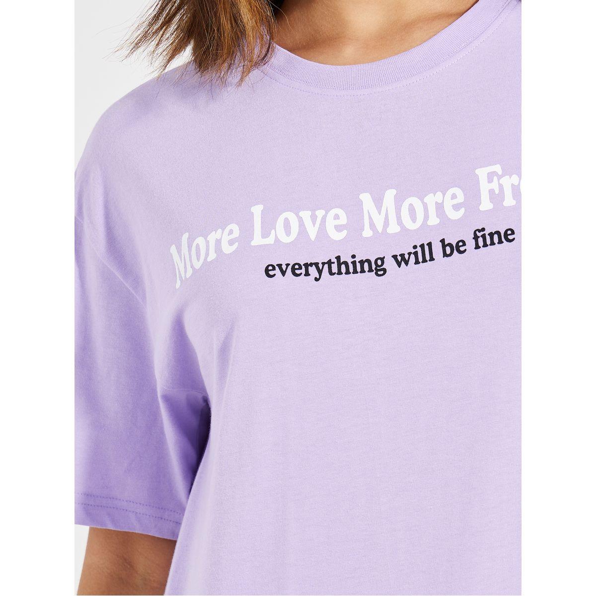 تيشيرت فضفاض مطبع بطبعة كتابة-women-clothing-tshirts-image-3