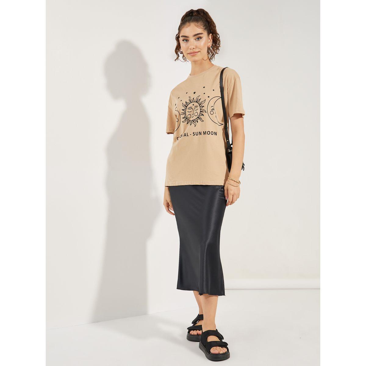 Styli Oversized Sun & Moon Graphic Drop Shoulder T-Shirt-women-clothing-tshirts-image-3