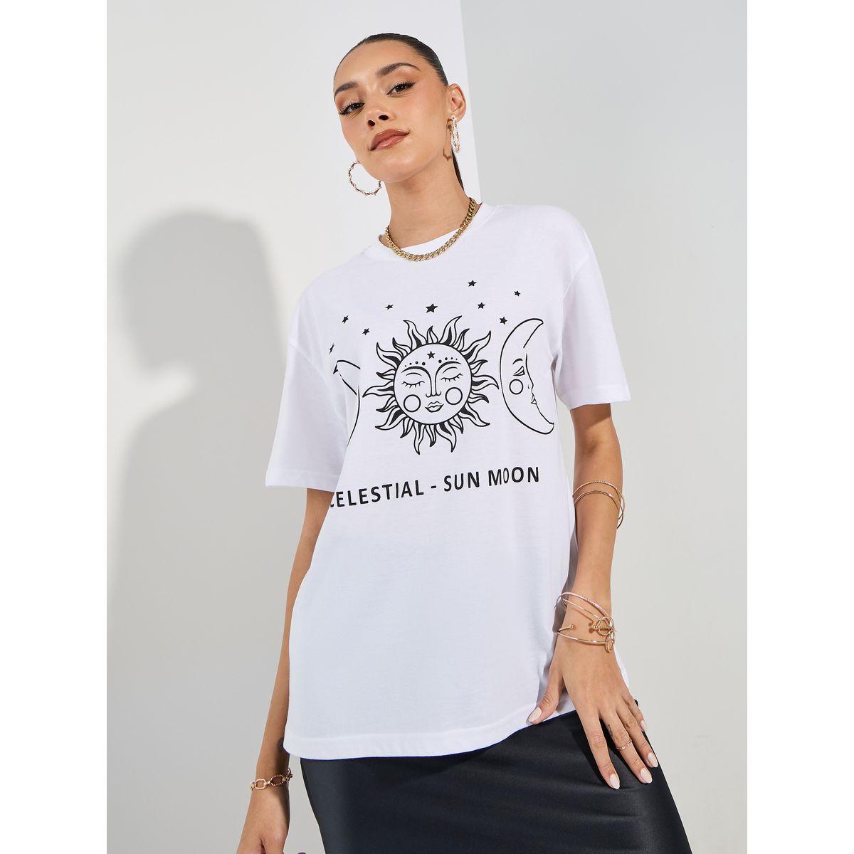 تيشيرت فضفاض مطبع بطبعة جرافيك-women-clothing-tshirts-image-1