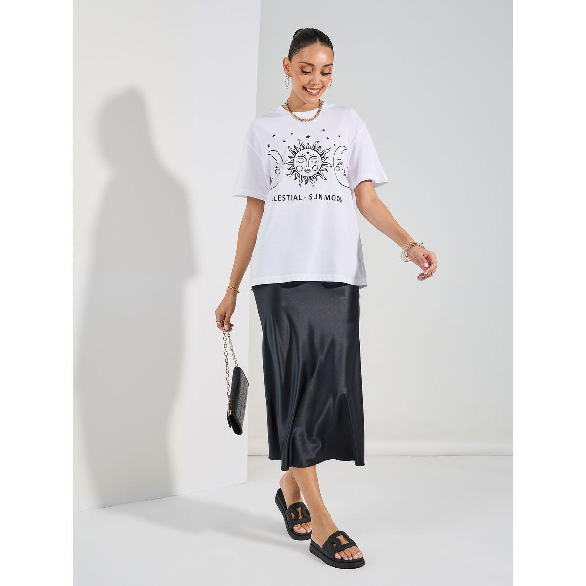 Styli Oversized Sun & Moon Graphic Drop Shoulder T-Shirt-women-clothing-tshirts-image-2