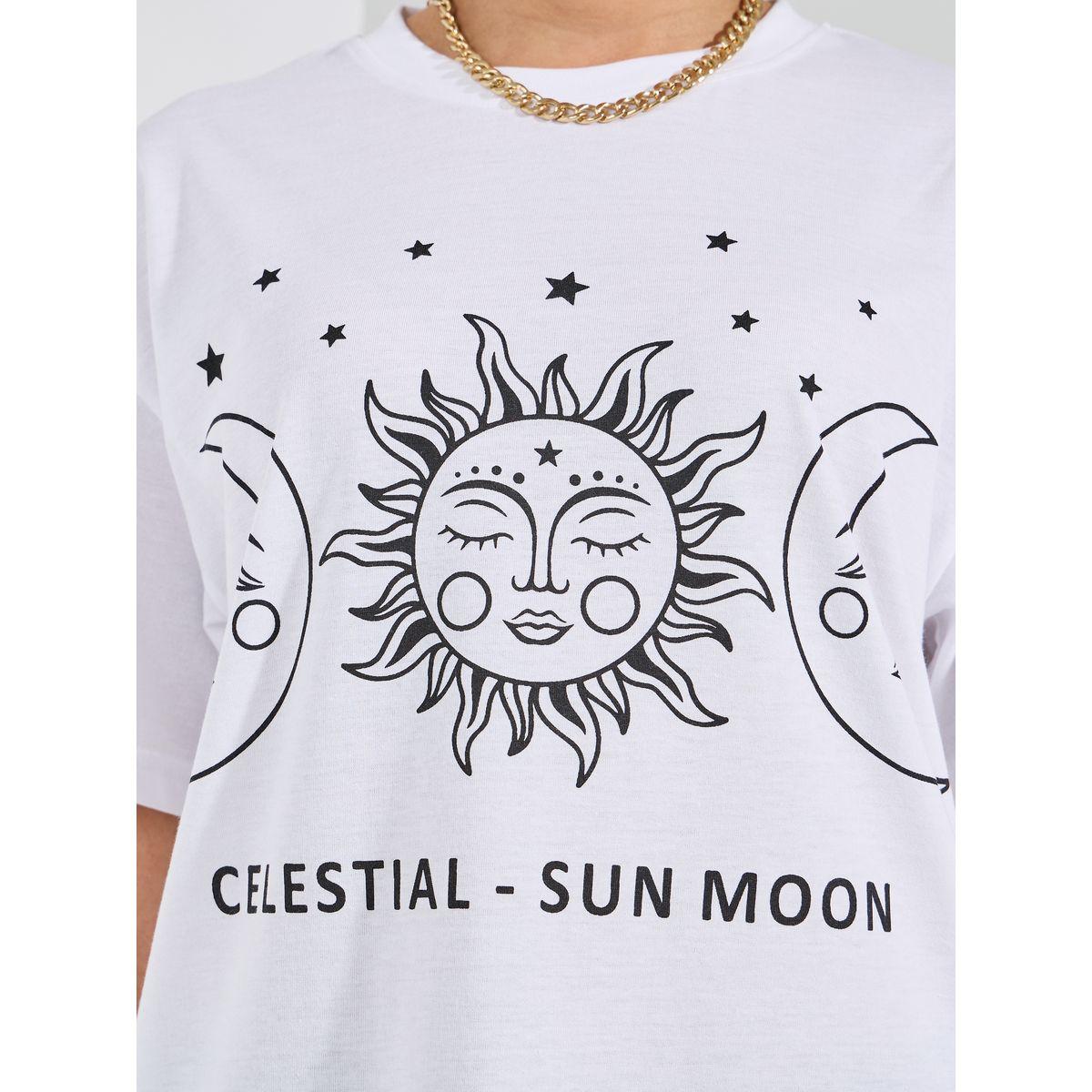 Styli Oversized Sun & Moon Graphic Drop Shoulder T-Shirt-women-clothing-tshirts-image-3
