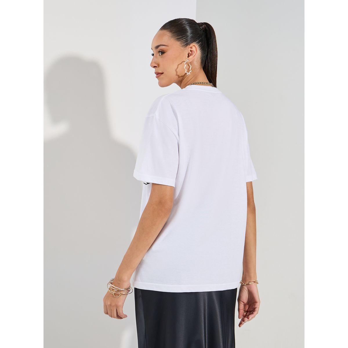 Styli Oversized Sun & Moon Graphic Drop Shoulder T-Shirt-women-clothing-tshirts-image-4