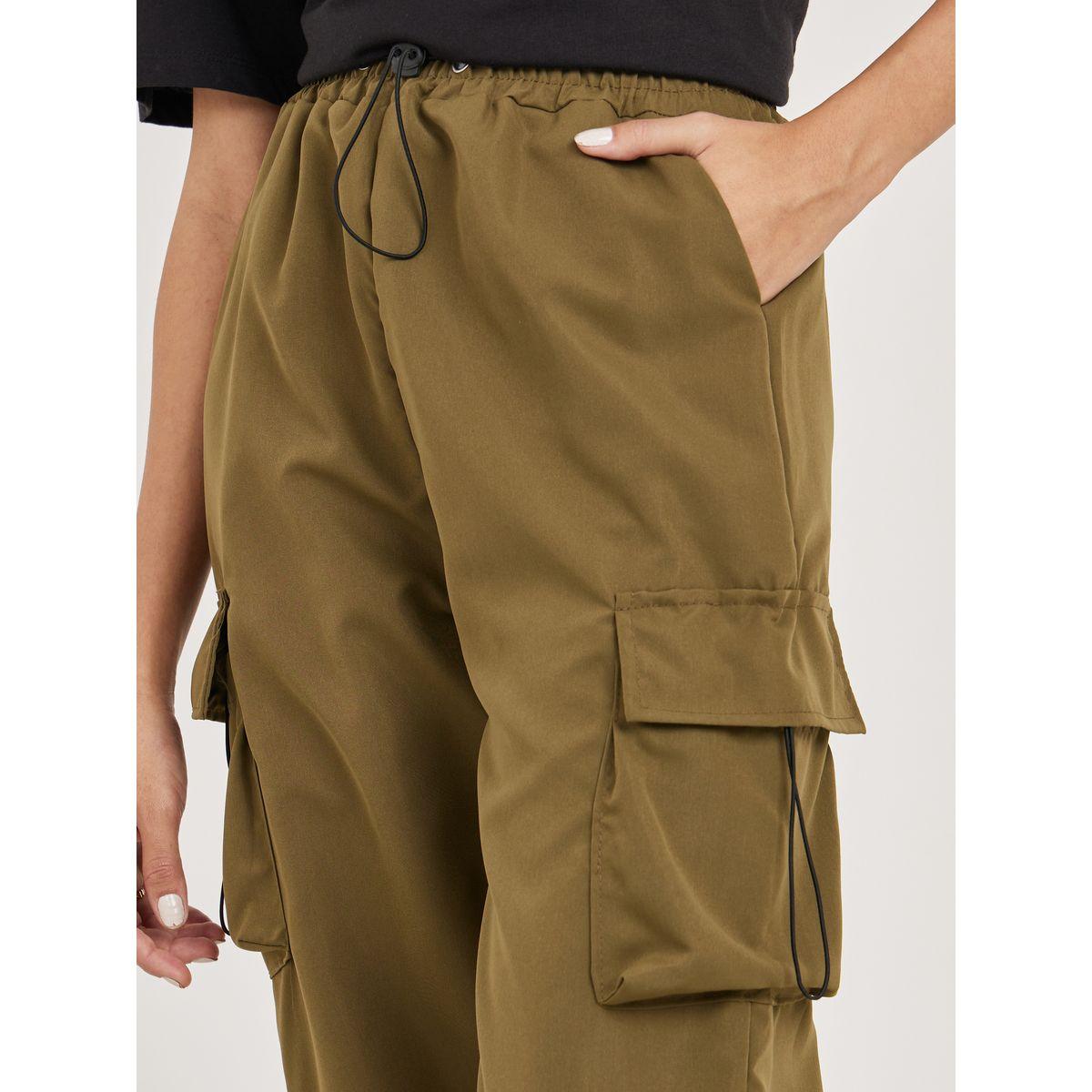 Styli Pocket Detail Drawstring Hem Cargo Pants-women-clothing-bottoms-trousers-image-3