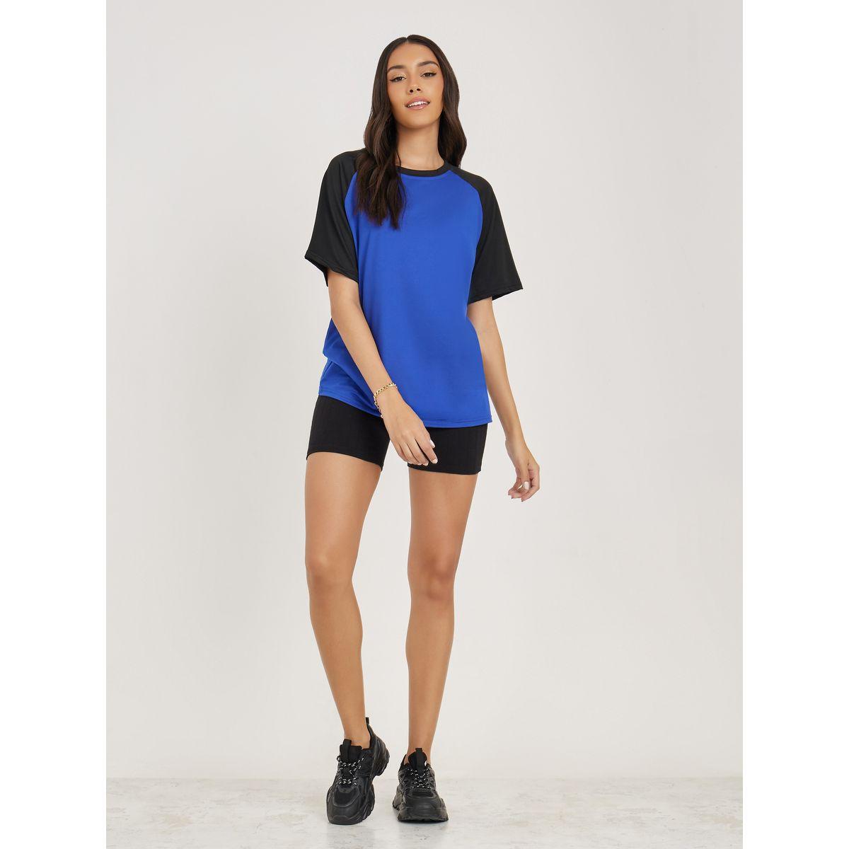 تيشيرت فضفاض بنمط كتل الالوان-women-clothing-tshirts-image-2