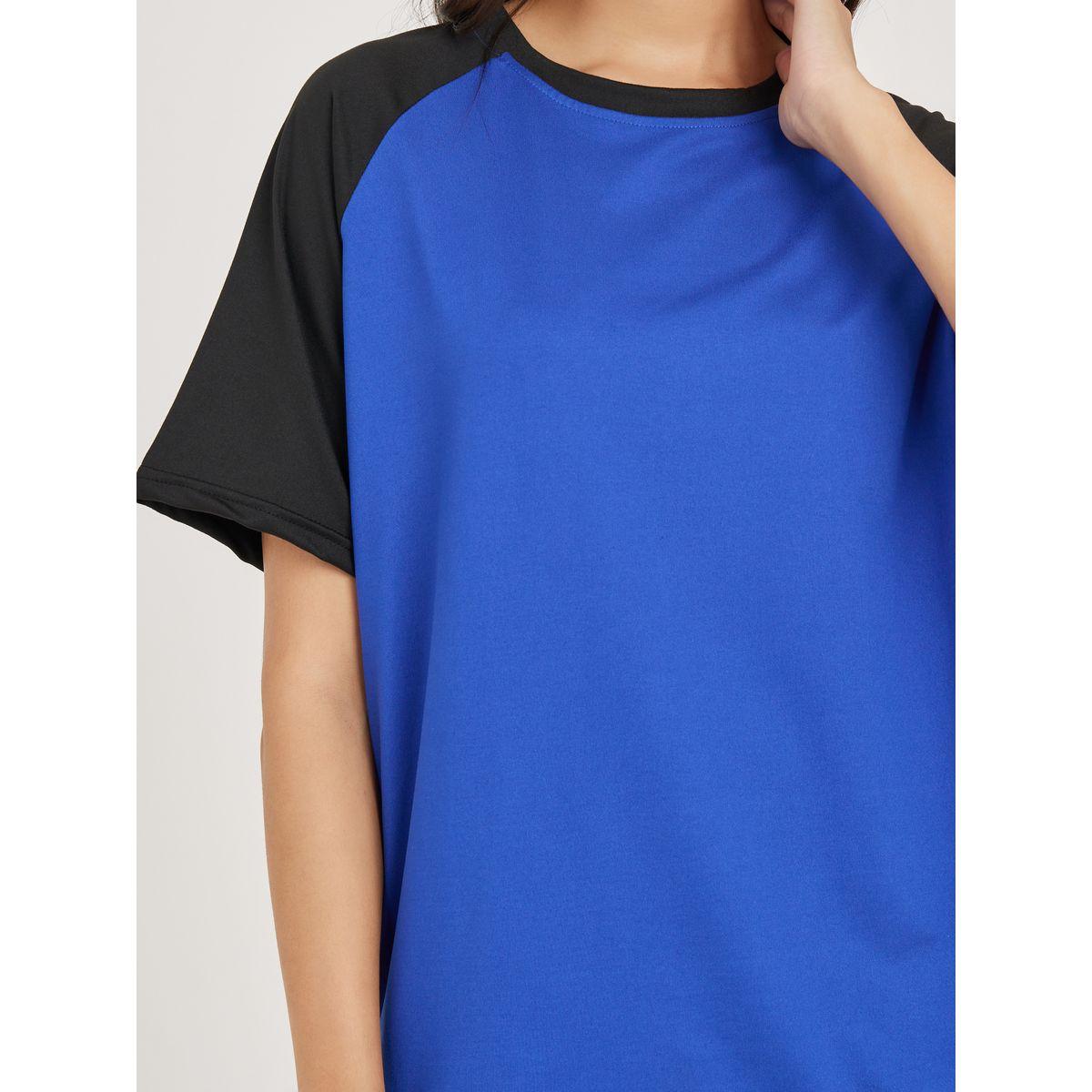 Styli Oversized Colorblock Raglan Sleeves T-Shirt-women-clothing-tshirts-image-3