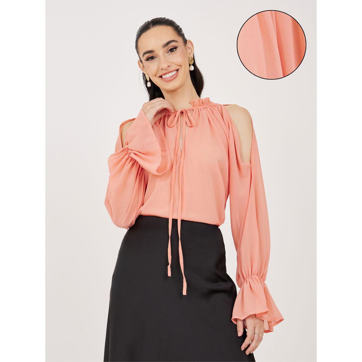 Fitted chiffon blouse online