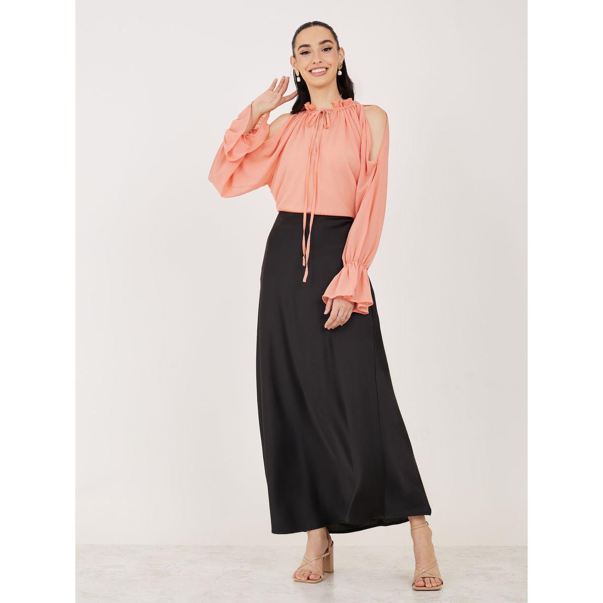 Styli Tie-Up Neck Relaxed Fit Chiffon Blouse-women-clothing-shirtsandblouses-blouses-image-3
