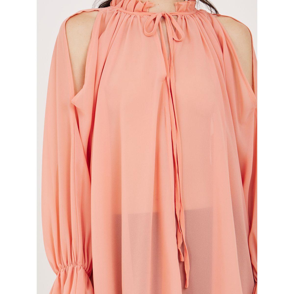Styli Tie-Up Neck Relaxed Fit Chiffon Blouse-women-clothing-shirtsandblouses-blouses-image-4