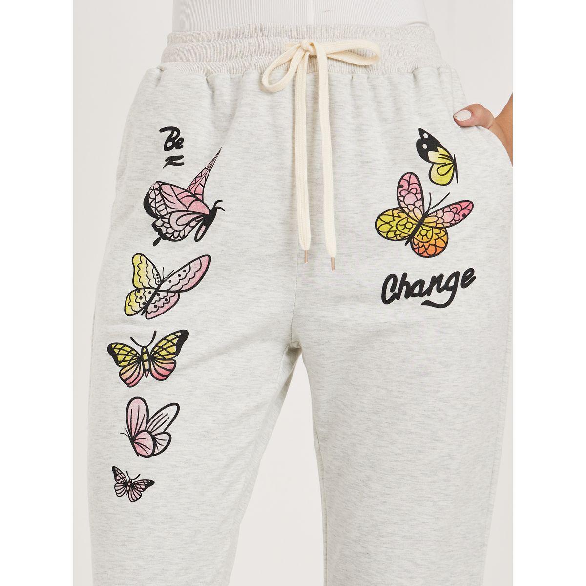 جوغر قصير بقصة سليم فت مع طبعة جرافيك-women-clothing-bottoms-joggers-image-3