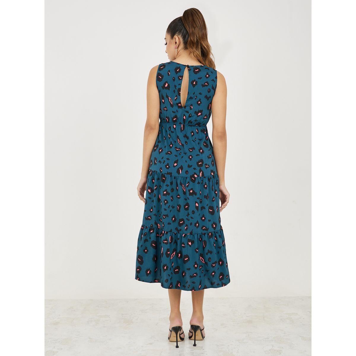 فستان ميدي بلا اكمام ومطبع بطبعة فهد-women-clothing-dresses-image-4
