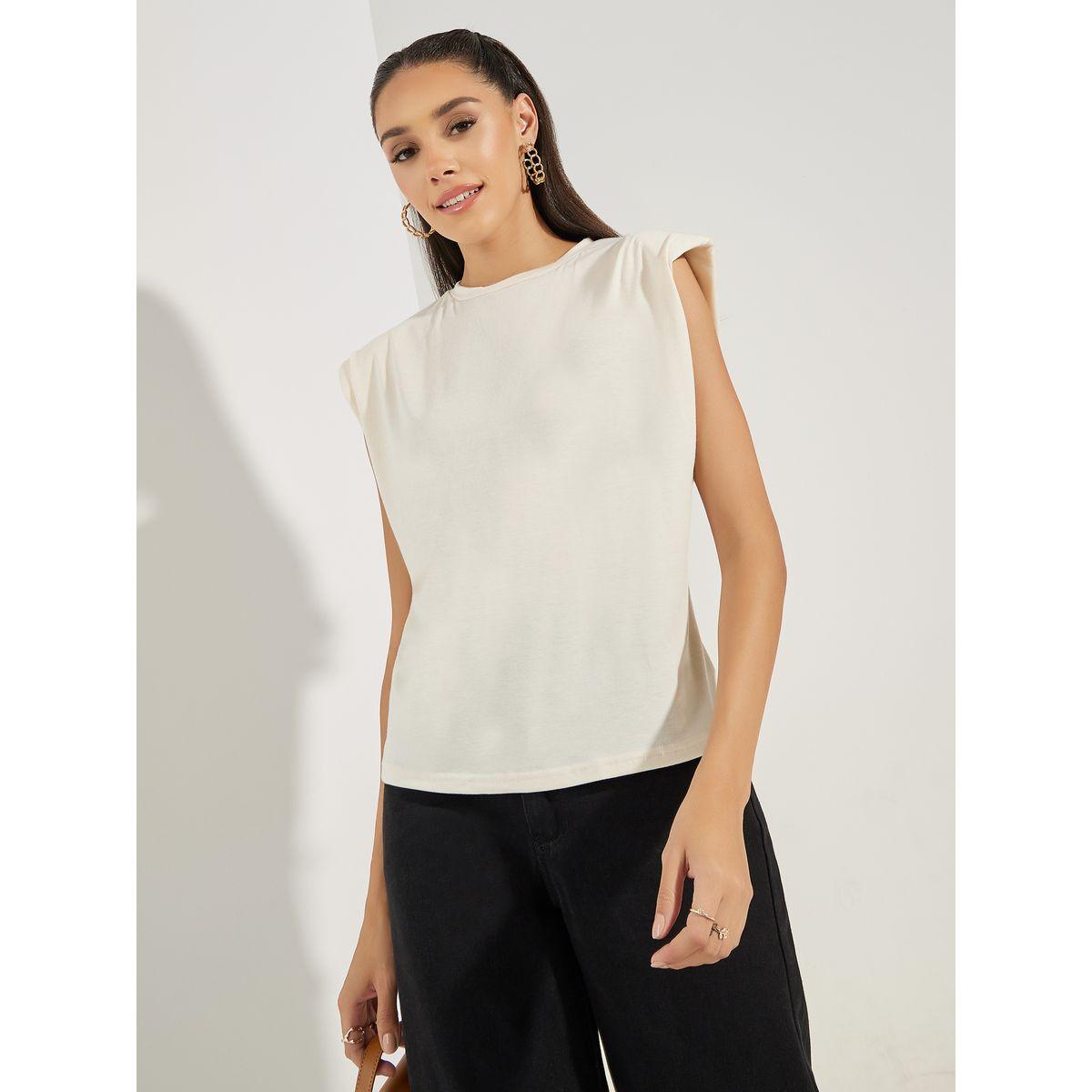 تيشيرت بوكسي بياقة دائرية واكتاف مبطنة-women-clothing-tshirts-image-3