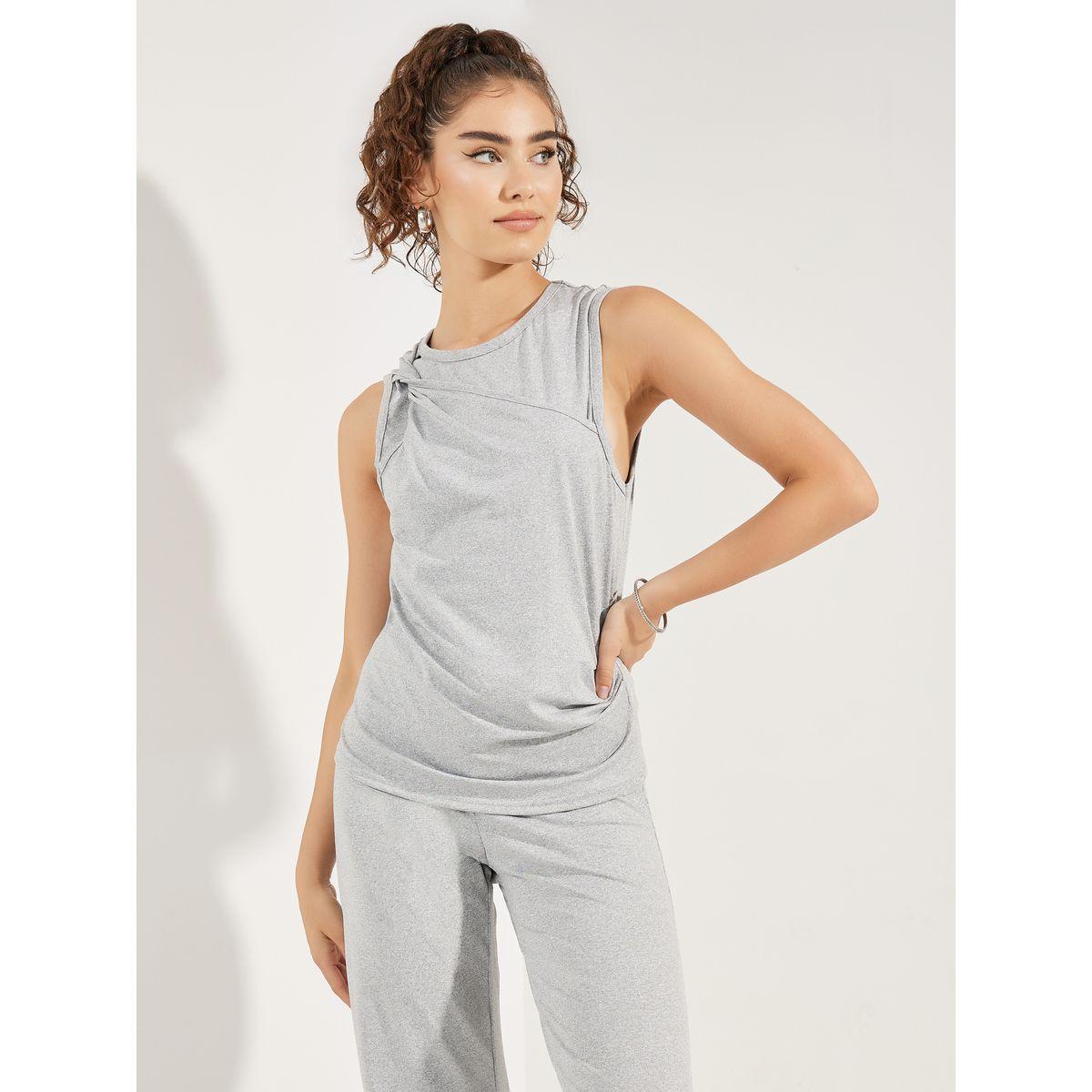 طم منسق من جوغر مع تيشيرت بلا اكمام ونمط لف-women-clothing-coordsets-image-2