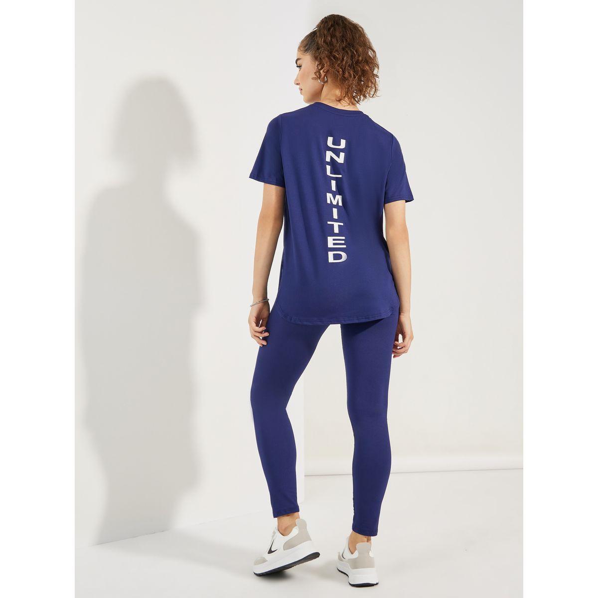 Styli Oversized Slogan Print T-Shirt & Leggings Co-Ords-women-clothing-coordsets-image-1