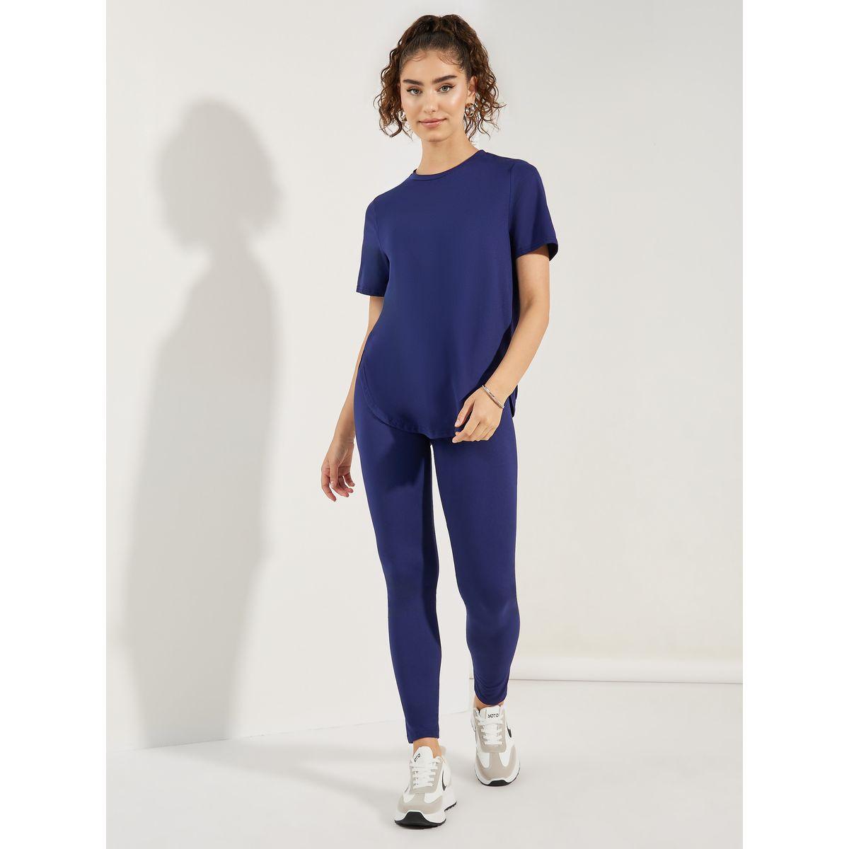 Styli Oversized Slogan Print T-Shirt & Leggings Co-Ords-women-clothing-coordsets-image-2