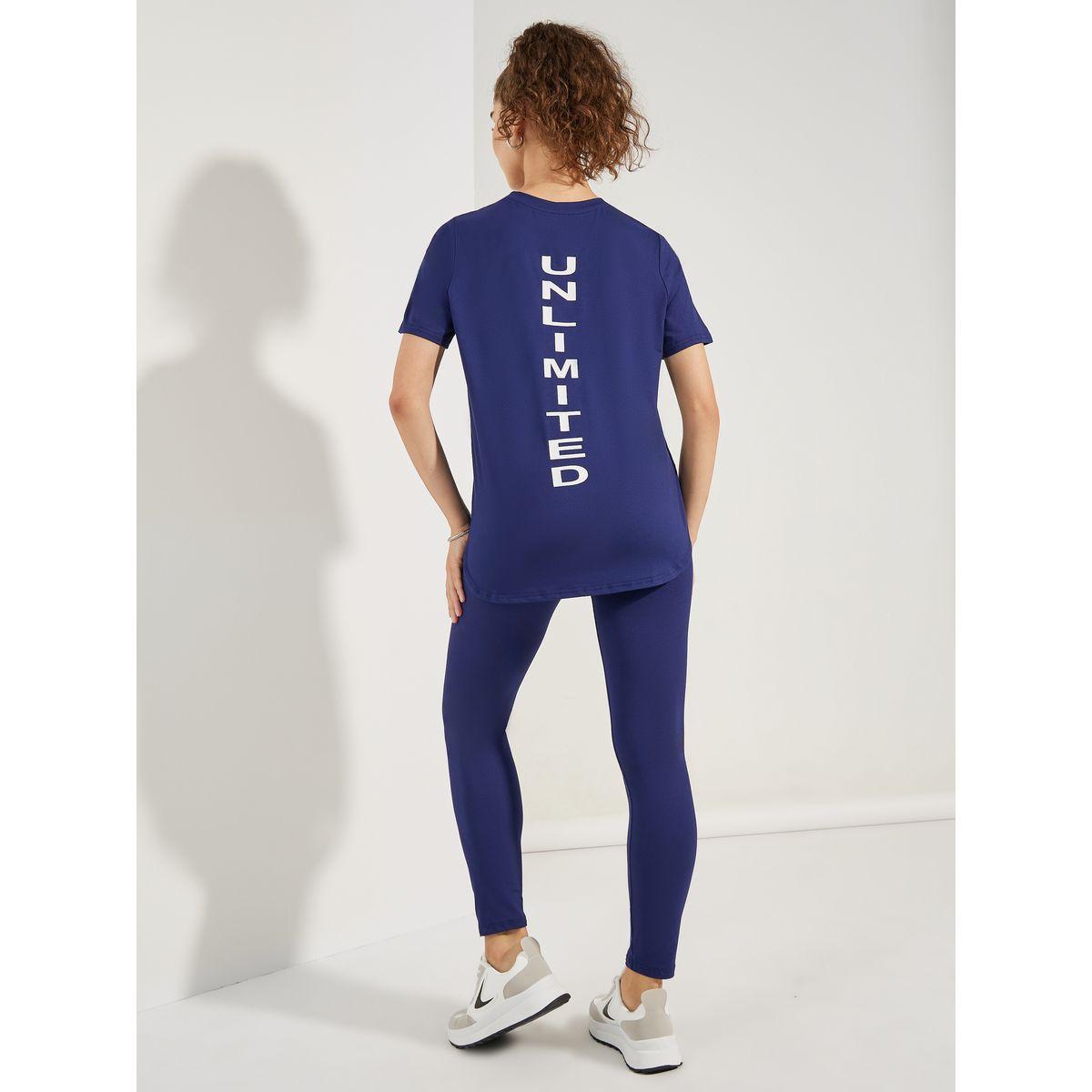 Styli Oversized Slogan Print T-Shirt & Leggings Co-Ords-women-clothing-coordsets-image-4