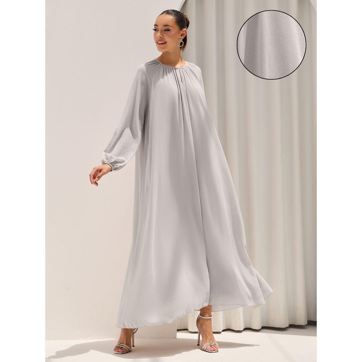 Styli Chiffon Jalabiya with Volume Sleeves-women-arabicclothing-jalabiyas-image-1