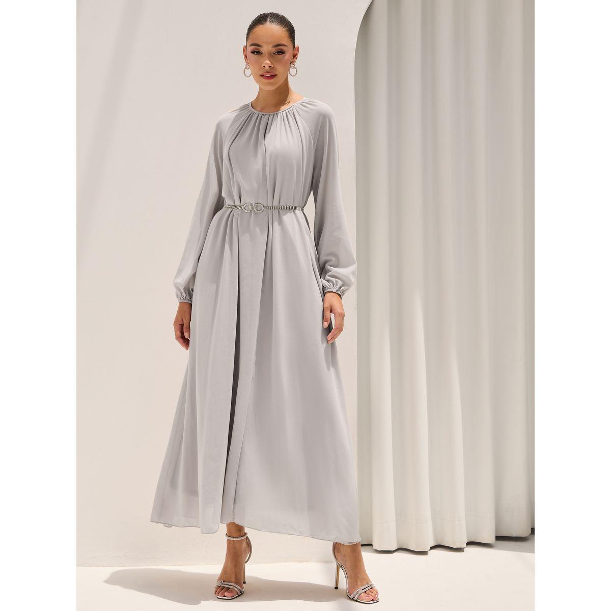Styli Chiffon Jalabiya with Volume Sleeves-women-arabicclothing-jalabiyas-image-2