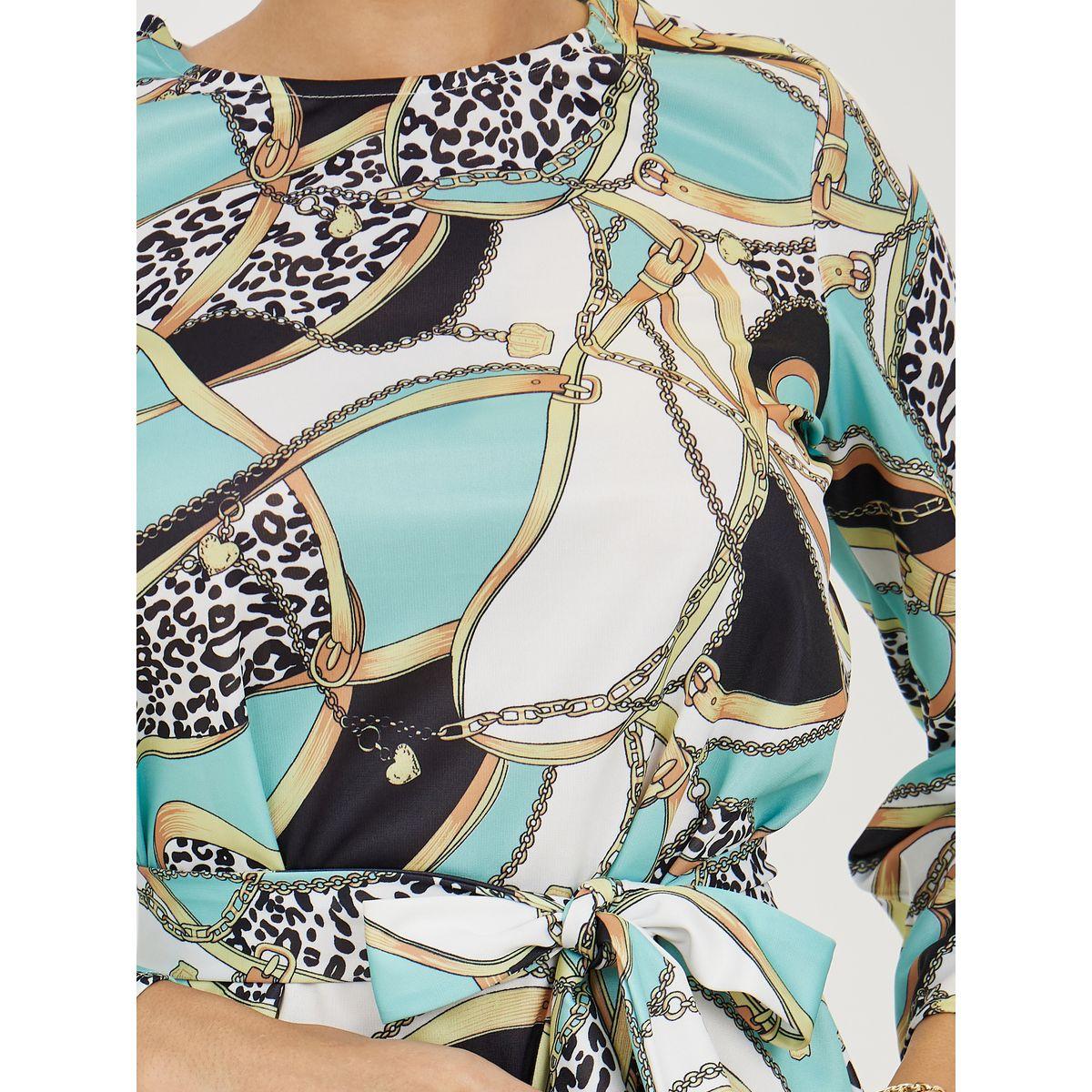 Styli All Over Print A-Line Midi Dress with Belt-women-clothing-dresses-image-3
