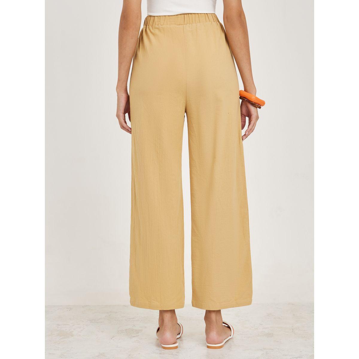 بنطال بارجل مستقيمة وخصر مطاطي-women-clothing-bottoms-trousers-image-4