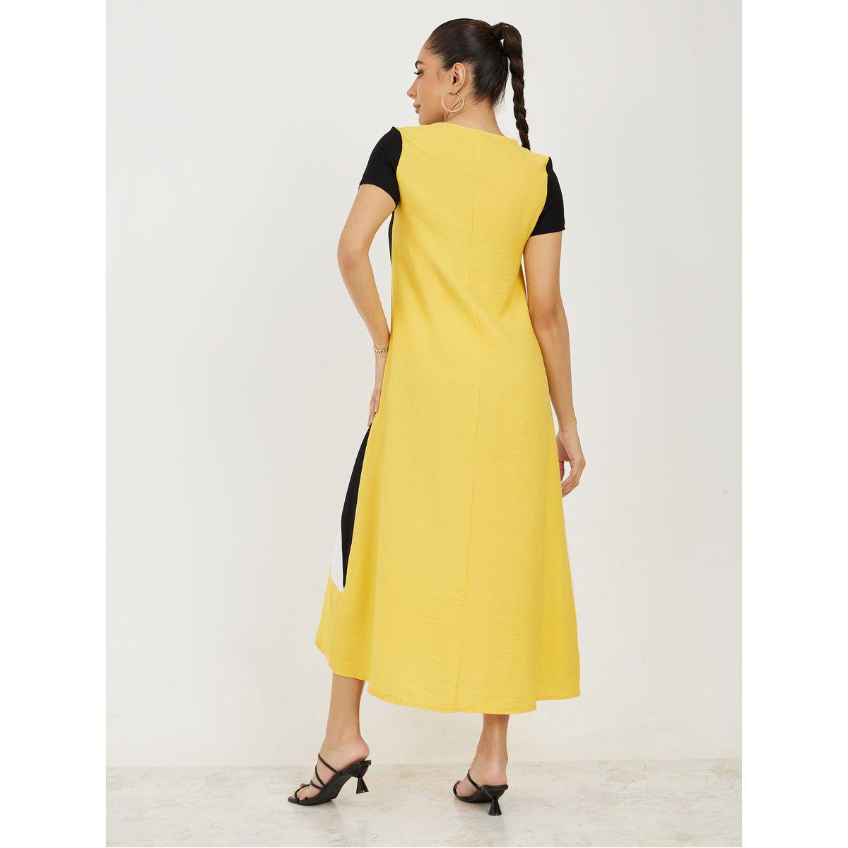 Styli Colorblock Detail Round Neck Midi Dress-women-clothing-dresses-image-4