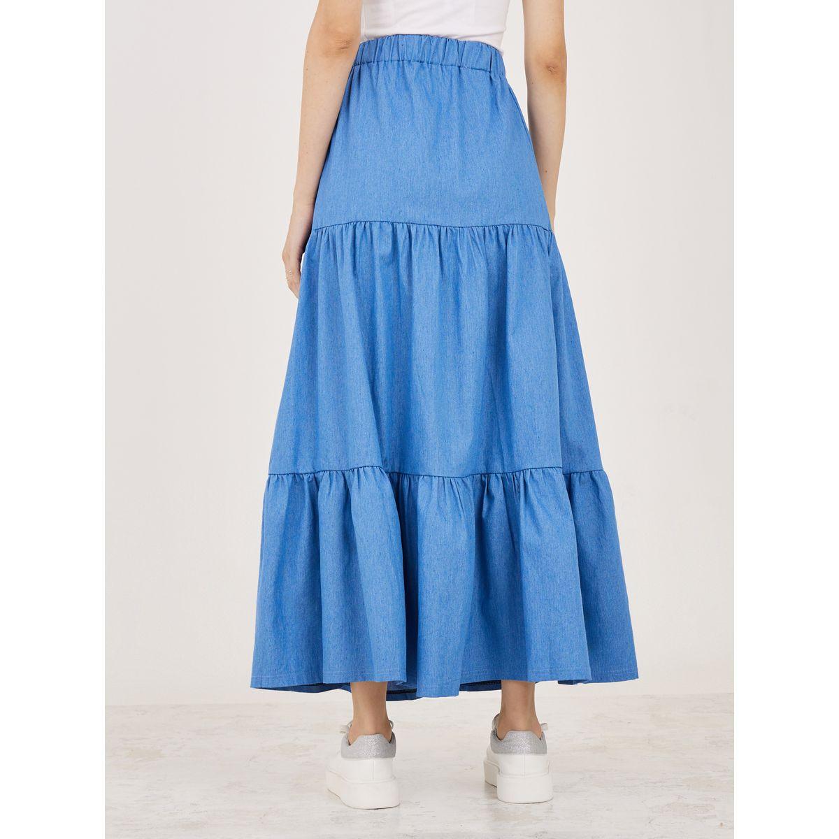 Styli Denim Tiered Maxi Skirt-women-clothing-bottoms-skirts-image-4