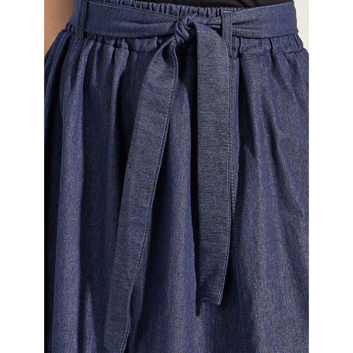 Styli Denim Look Maxi Skirt with Tie Belt-women-clothing-bottoms-skirts-image-3