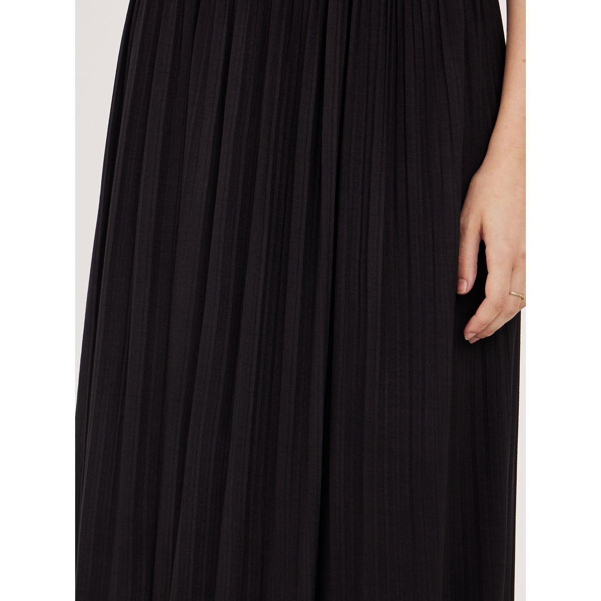 Styli Solid Plisse Detail Elastic Waistband Midi Skirt-women-clothing-bottoms-skirts-image-3