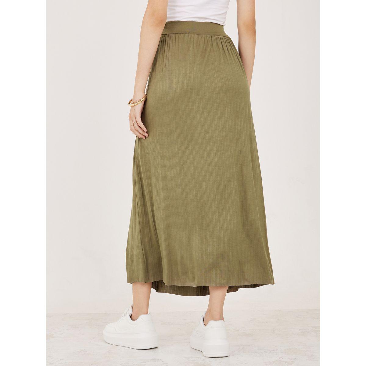 Styli Solid Plisse Detail Elastic Waistband Midi Skirt-women-clothing-bottoms-skirts-image-4