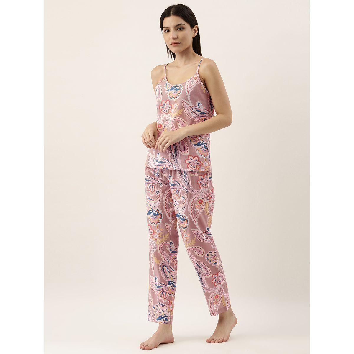 مجموعة من 3 - بنطال بيجاما وكامي مع روب سانسكريتي هومز × ستايلي-women-clothing-nightwear-pyjamas-longsets-image-4