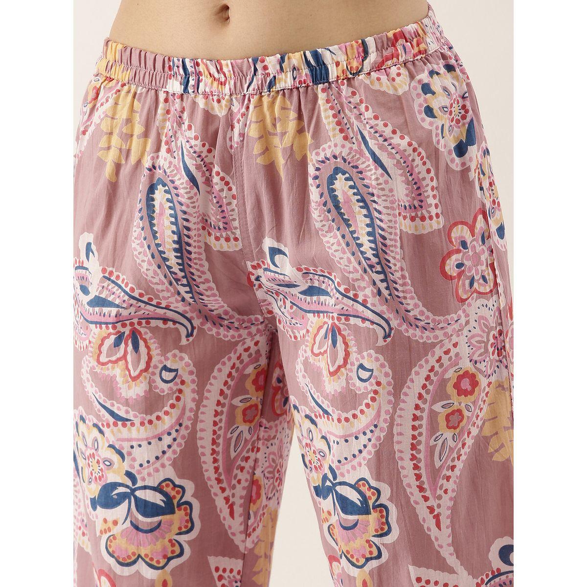 مجموعة من 3 - بنطال بيجاما وكامي مع روب سانسكريتي هومز × ستايلي-women-clothing-nightwear-pyjamas-longsets-image-9