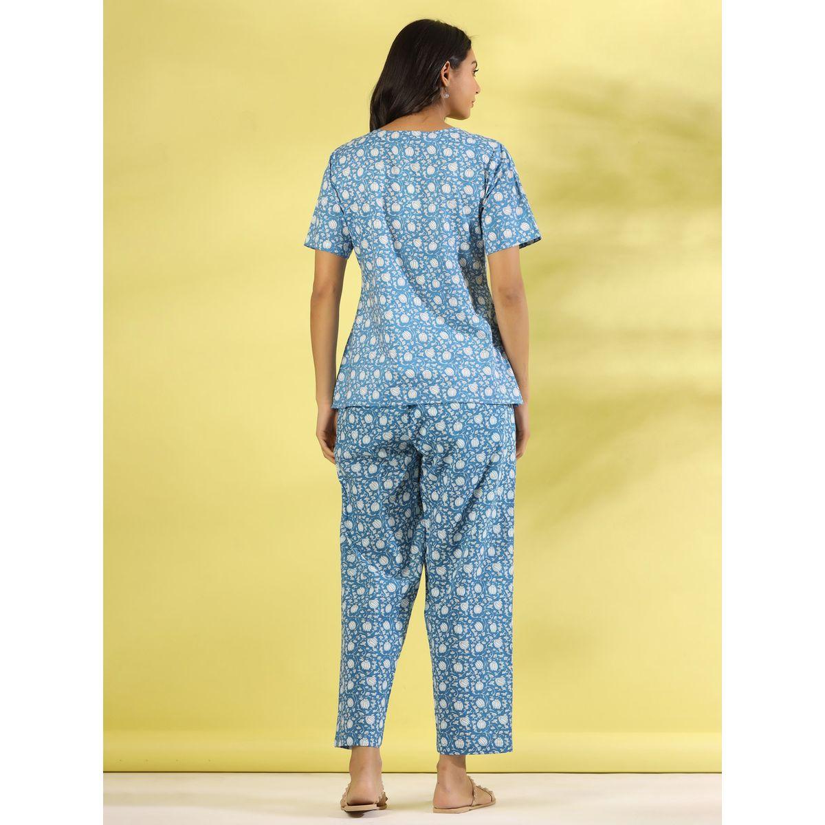 Sanskrutihomes X Styli  Cotton All Over Print Top & Pyjama Set-women-clothing-nightwear-pyjamas-longsets-image-2