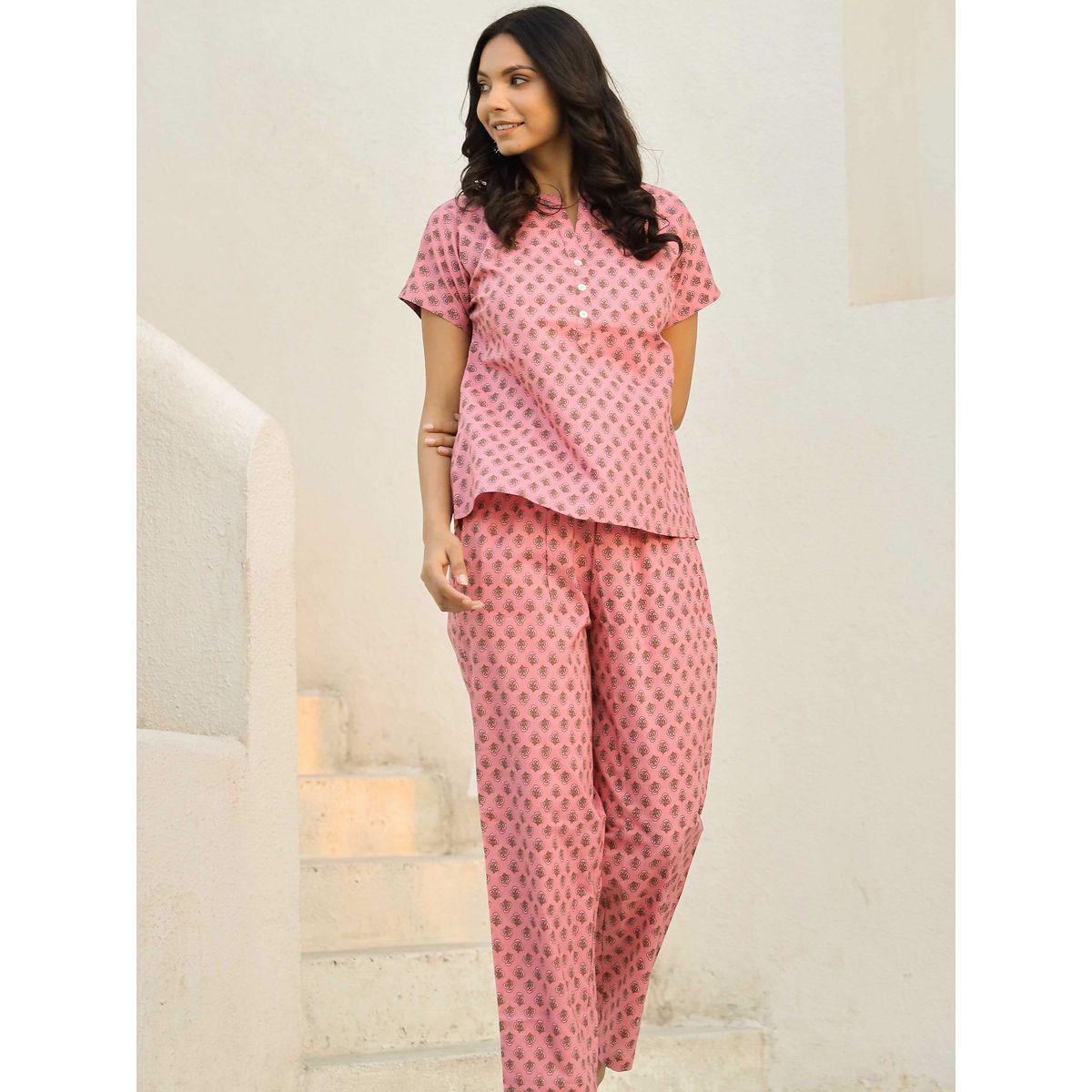 Sanskrutihomes X Styli  All Over Print Cotton Top & Pyjama Set-women-clothing-nightwear-pyjamas-longsets-image-3