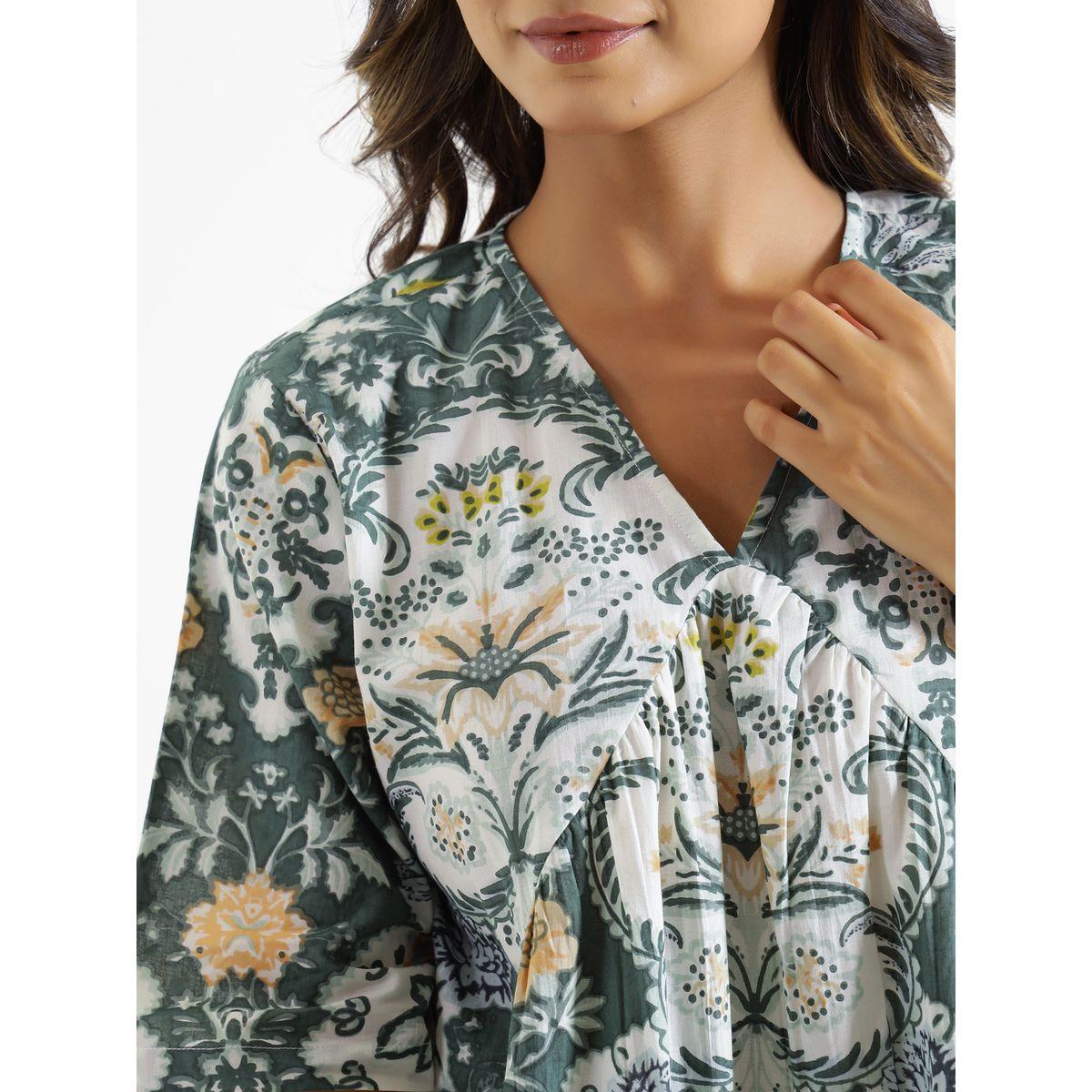 Sanskrutihomes X Styli  Cotton Floral Print Peplum Top & Pyjama Set-women-clothing-nightwear-pyjamas-longsets-image-6
