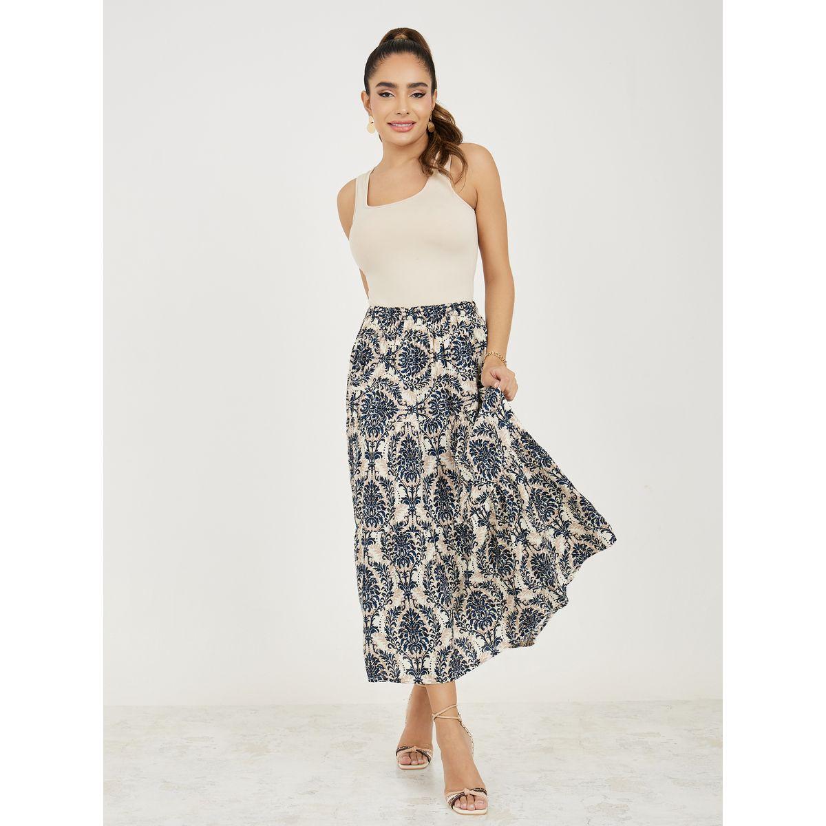 Styli All Over Print Midi Skirt-women-clothing-bottoms-skirts-image-2