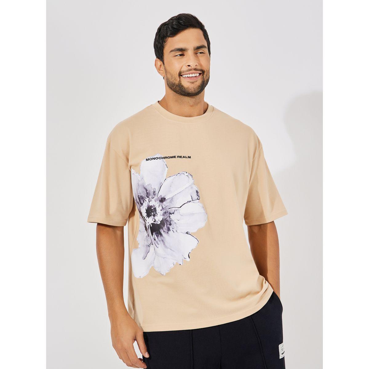 Styli Flower Print Oversized Cotton Rich T-Shirt-men-clothing-tshirtsandpolos-tshirts-image-1