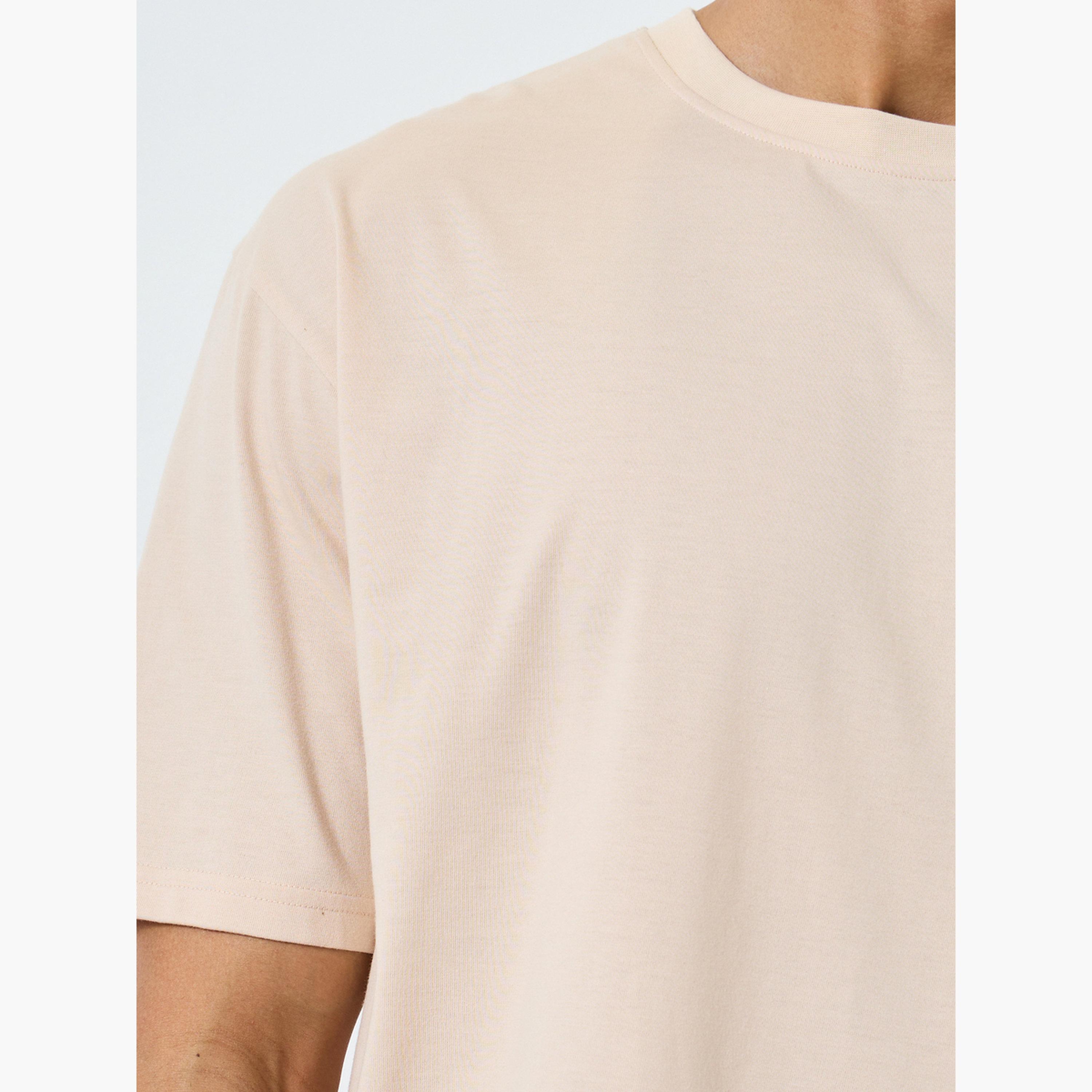 Styli Men Beige Graphic Print Oversized T-Shirt-men-clothing-tshirtsandpolos-tshirts-image-4