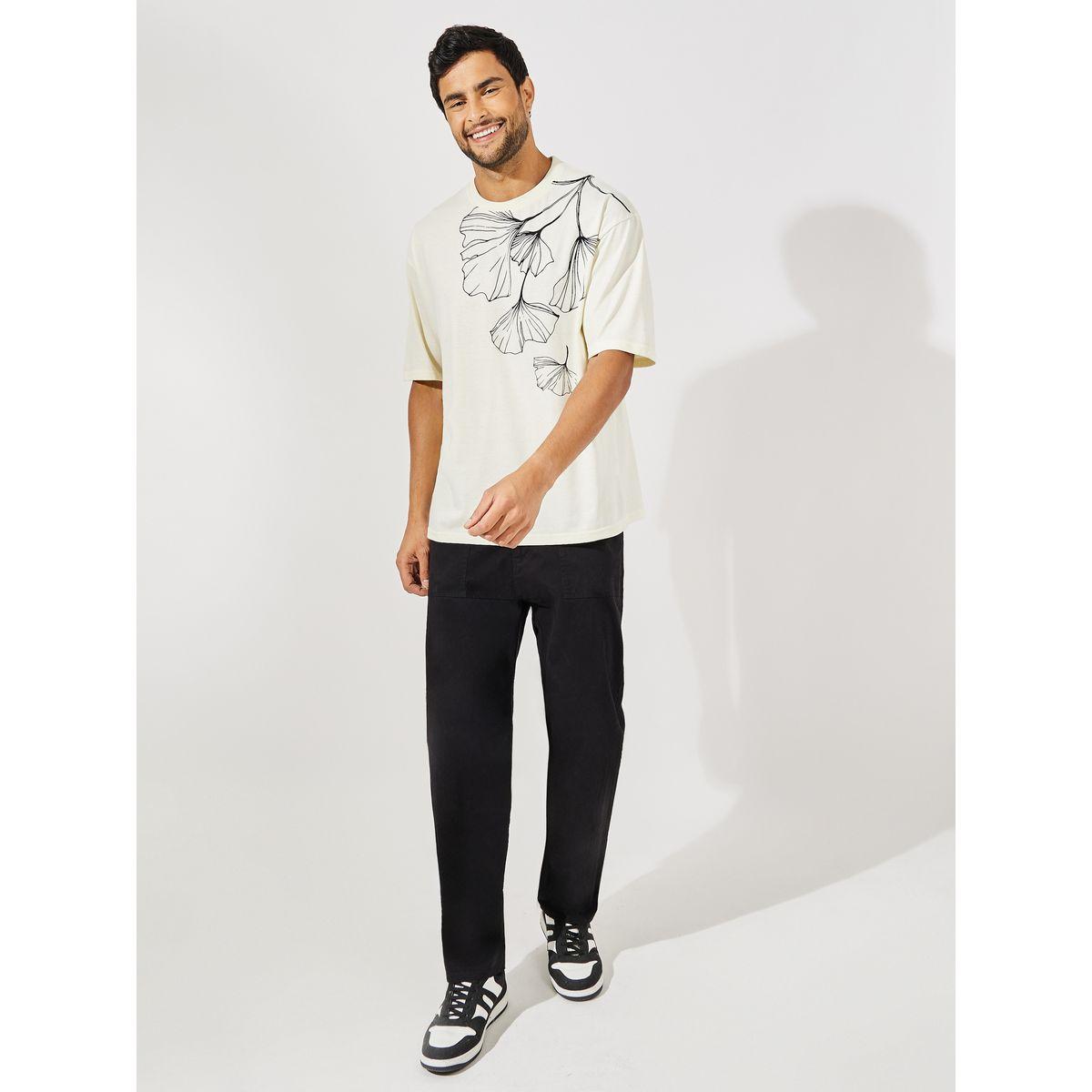 Styli Flower Print Oversized Cotton Rich T-Shirt-men-clothing-tshirtsandpolos-tshirts-image-2