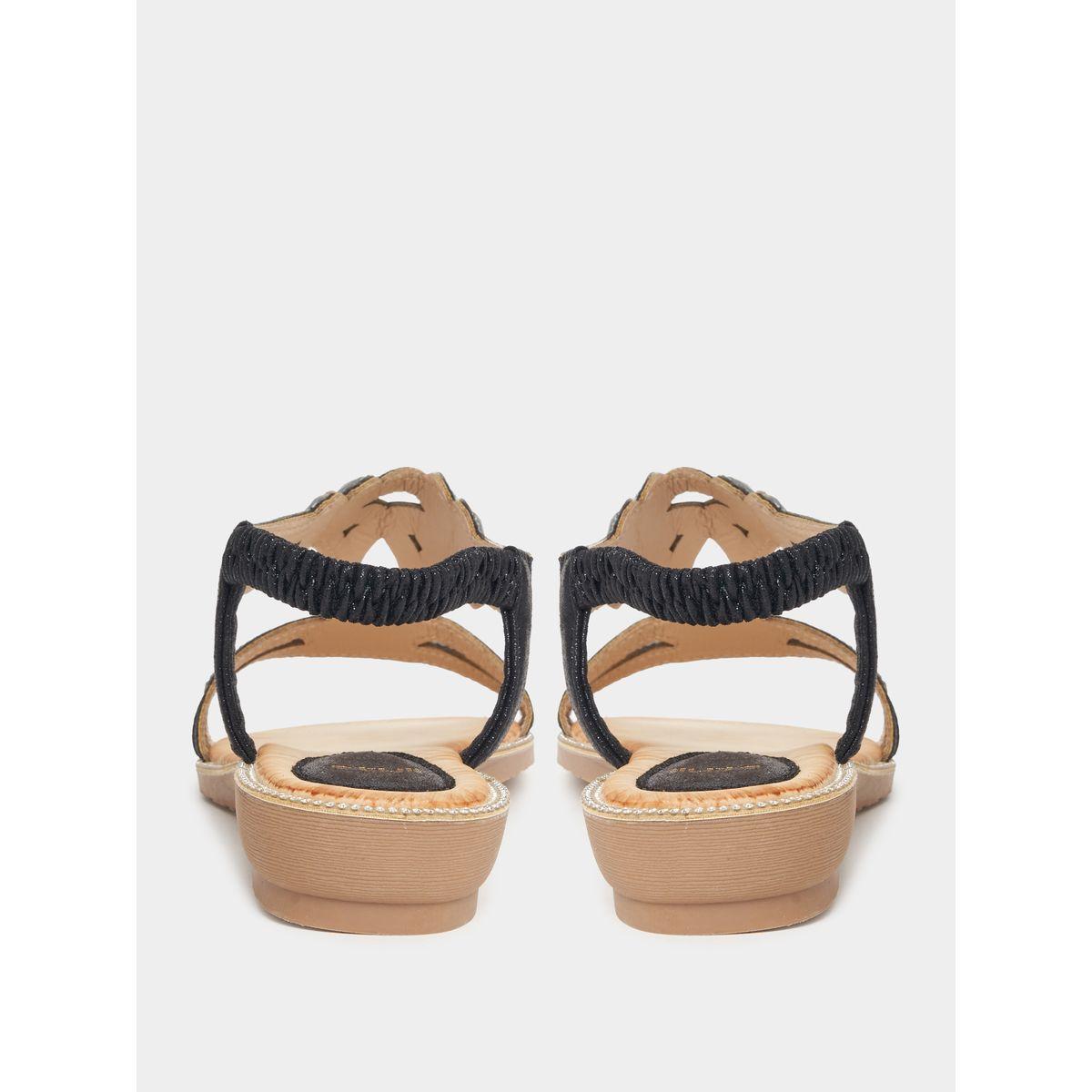 Styli Embellished Strap Flat Sandals-women-shoes-sandals-flats-image-5