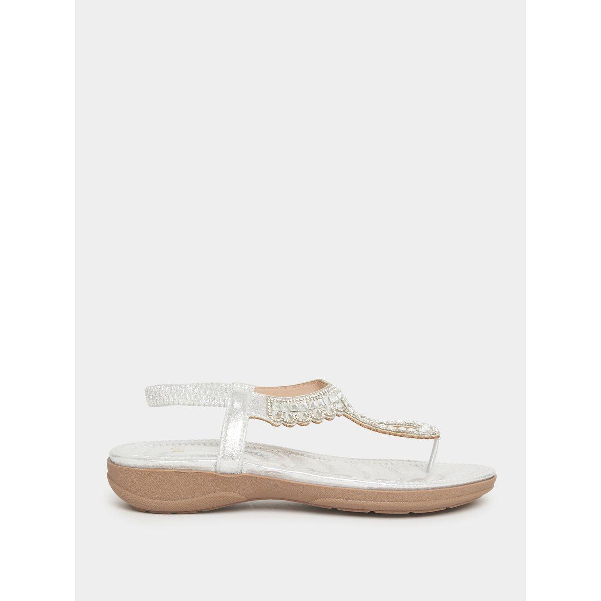 صندل فلات بسير كاحل مع حجر الراين-women-shoes-sandals-flats-image-2