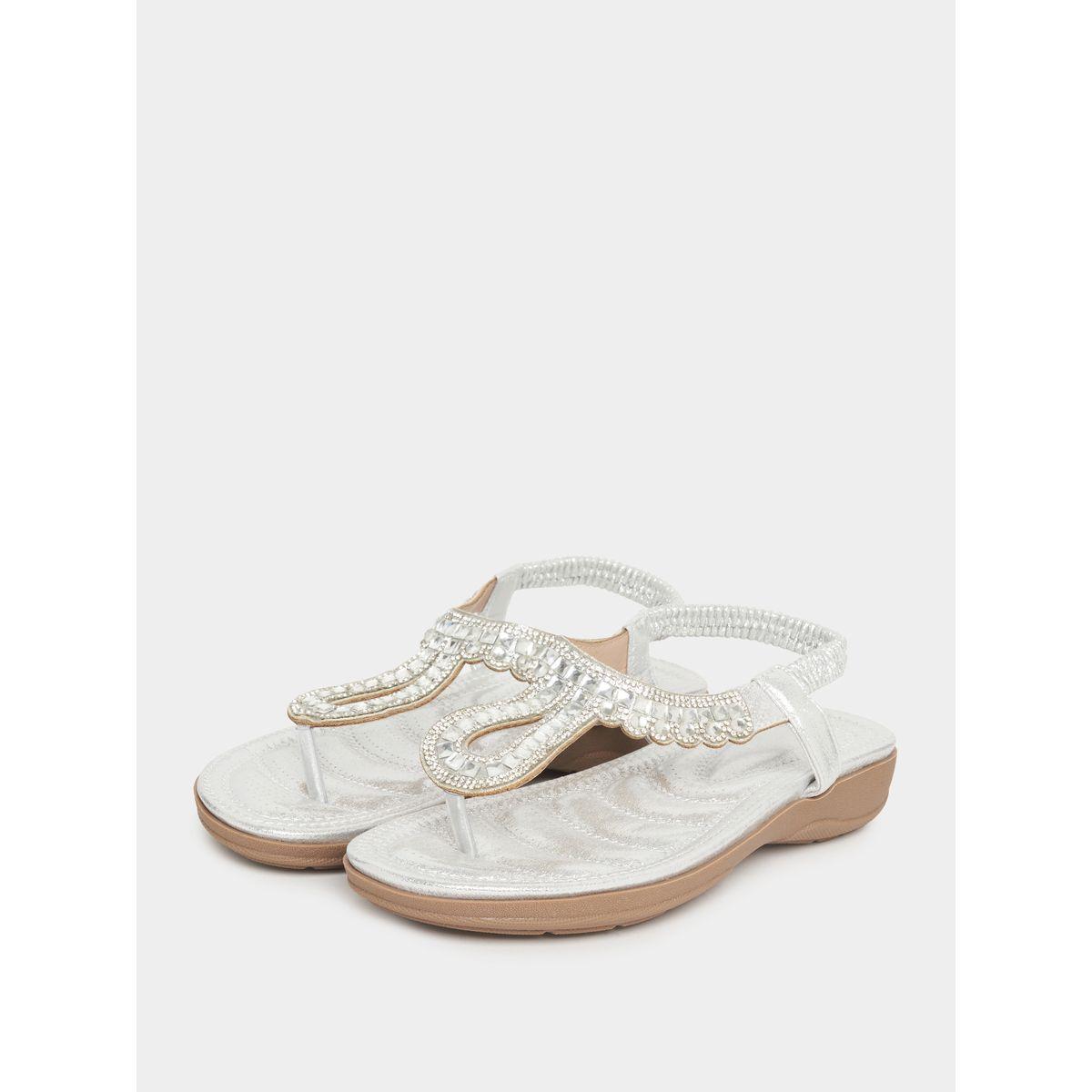 صندل فلات بسير كاحل مع حجر الراين-women-shoes-sandals-flats-image-3
