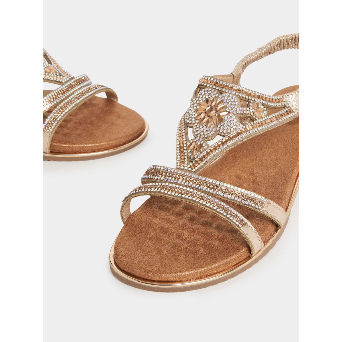 صندل بكعب ويدج مزين بحجر الراين-women-shoes-sandals-flats-image-4