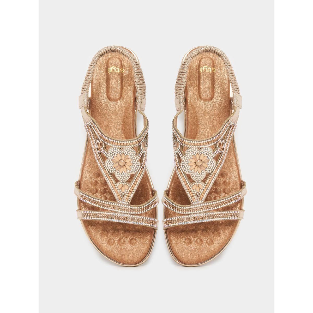 صندل بكعب ويدج مزين بحجر الراين-women-shoes-sandals-flats-image-6