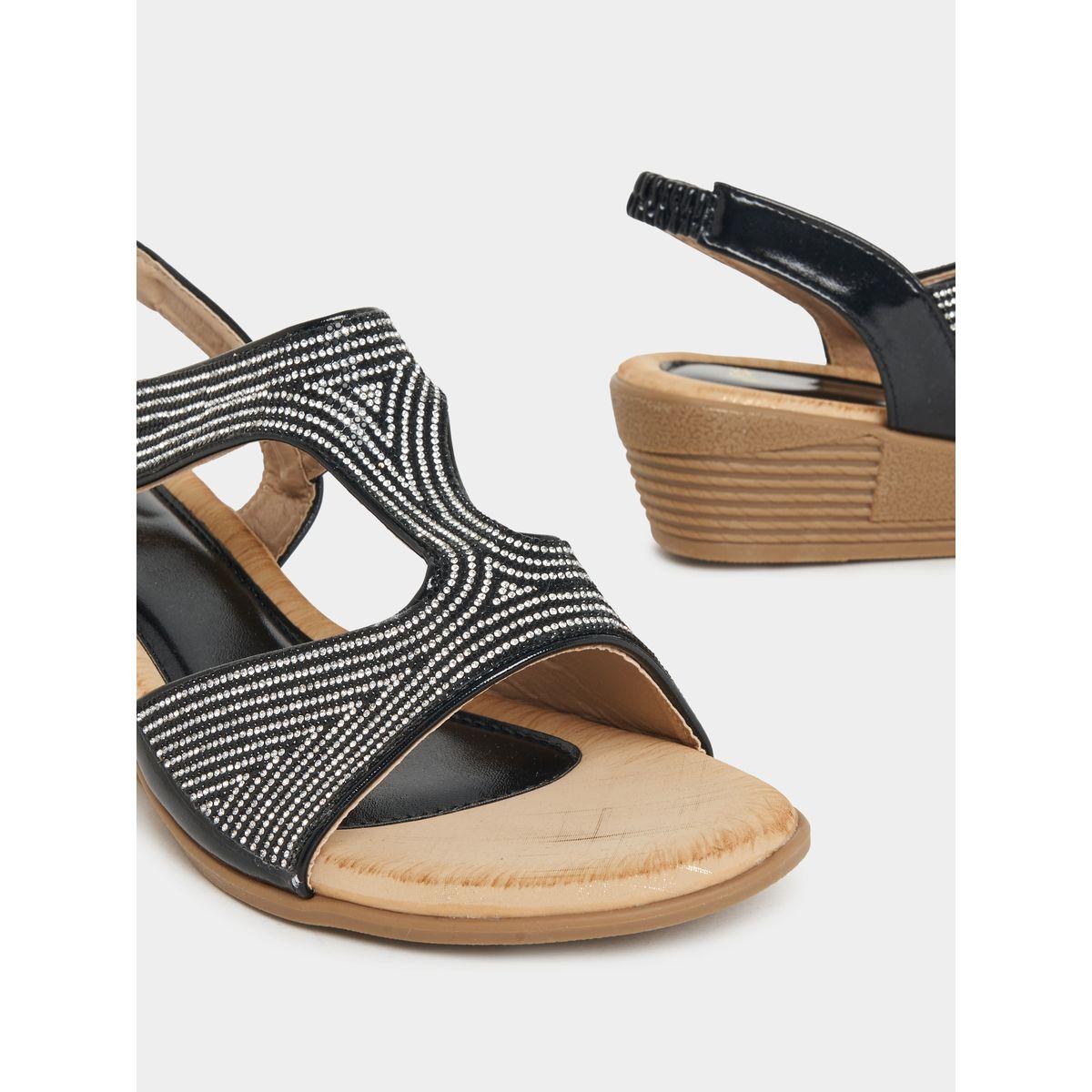 صندل بكعب ويدج ومزين بحجر الراين-women-shoes-sandals-flats-image-3