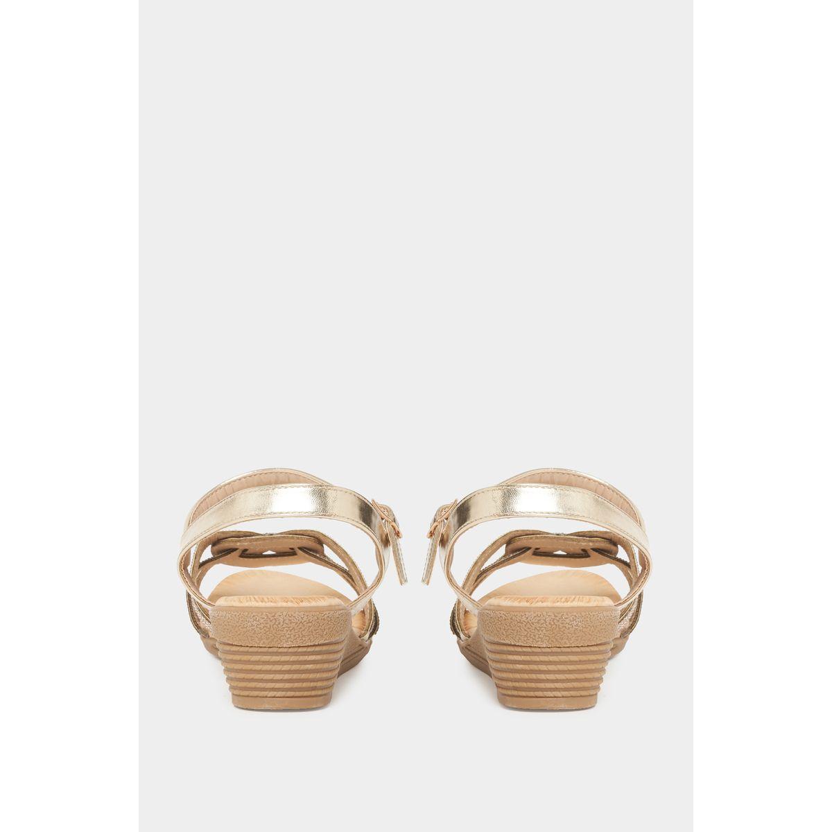Styli Embellishes Ankle Strap Wedge Sandals-women-shoes-sandals-flats-image-5