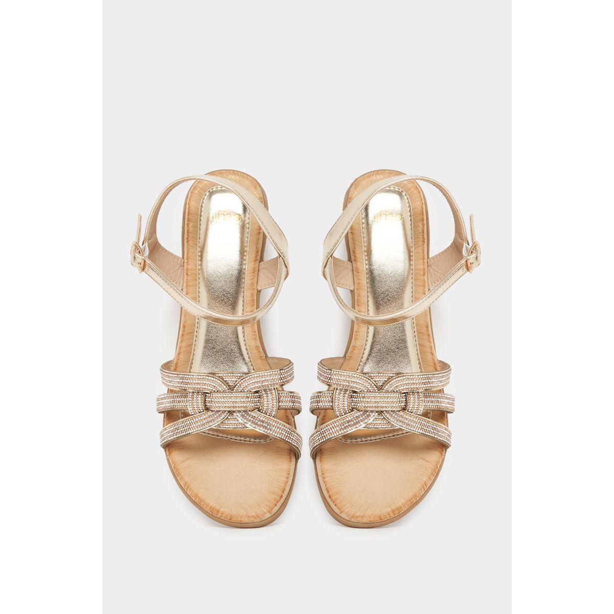 Styli Embellishes Ankle Strap Wedge Sandals-women-shoes-sandals-flats-image-6