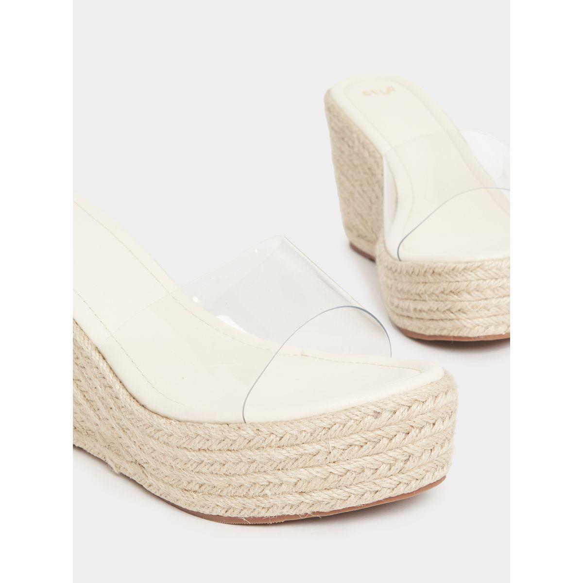 Styli Transparent Strap Wedge Sandals-women-shoes-heels-image-3